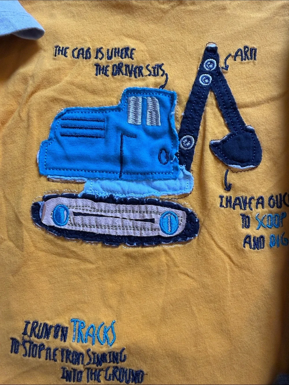 7 piece Boys Construction Truck Shirt Bundle - Gray, Yellow, Orange, Blue